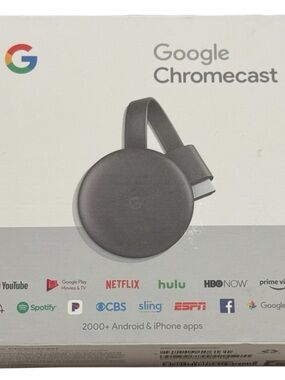 Google-Chromecast-3rd Gen.-Black-GA00439 US Model NC2-6A5 Open Box
